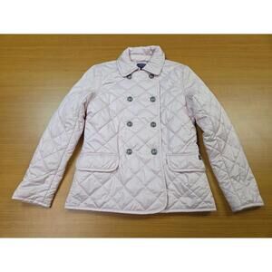 Polo Ralph Lauren Jacket Womens Large 12/14  Quilted Double Breasted Pink Coat